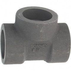 Made in USA - Size 1", Class 3,000, Forged Carbon Steel Black Pipe Tee - 925 psi, Socket Weld End Connection - Americas Industrial Supply