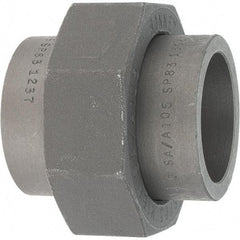 Made in USA - Size 1-1/2", Class 3,000, Forged Carbon Steel Black Pipe Union - 925 psi, Socket Weld End Connection - Americas Industrial Supply