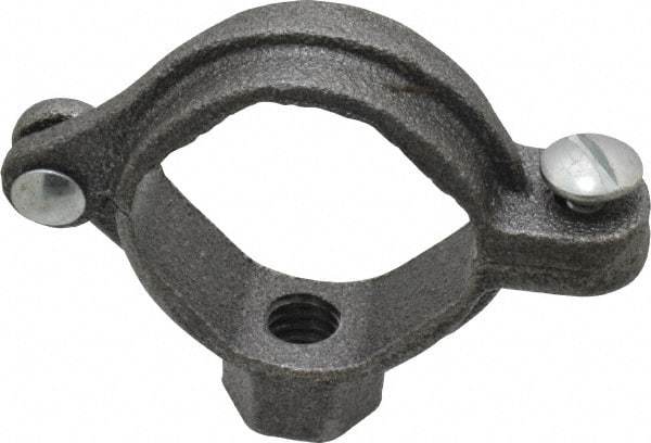 Value Collection - 1" Pipe, 3/8" Rod, Extension Split Pipe Clamp - 180 Lb Capacity, Malleable Iron - Americas Industrial Supply