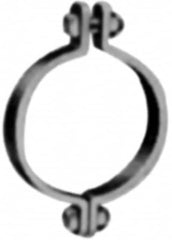 Made in USA - 3" Pipe, Medium Pipe Clamp - Black, 930 Lb Capacity, Carbon Steel - Americas Industrial Supply