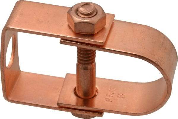 Value Collection - 3/4" Pipe, 3/8" Rod, Carbon Steel Adjustable Clevis Hanger - Copper Plated, 250 Lb Capacity - Americas Industrial Supply