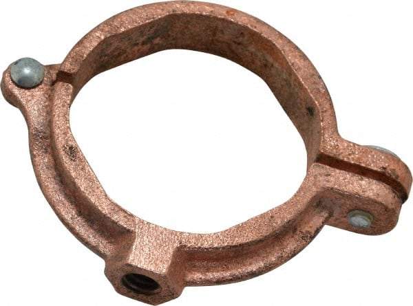 Value Collection - 2" Pipe, 3/8" Rod, Copper Painted Split Clamp - 180 Lb Capacity, Malleable Iron - Americas Industrial Supply