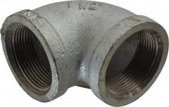 Made in USA - Class 150, 1-1/2" Galvanized Pipe 90° Elbow - Threaded, Malleable Iron - Americas Industrial Supply