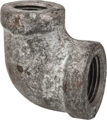 Made in USA - Class 150, 3/8 x 1/4" Galvanized Pipe Reducing Elbow - Threaded, Malleable Iron - Americas Industrial Supply
