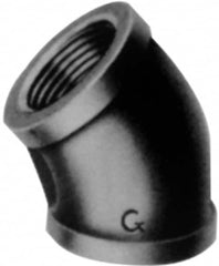 B&K Mueller - Class 150, 1-1/4" Galvanized Pipe 45° Elbow - Threaded, Malleable Iron - Americas Industrial Supply