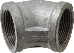 Made in USA - Class 150, 1-1/2" Galvanized Pipe 45° Elbow - Threaded, Malleable Iron - Americas Industrial Supply