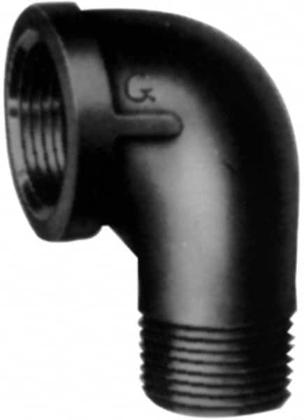 Made in USA - Class 150, 4" Galvanized Pipe 90° Street Elbow - Threaded, Malleable Iron - Americas Industrial Supply