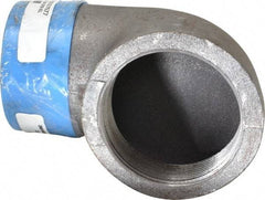 Made in USA - Size 3", Class 150, Malleable Iron Black Pipe 90° Street Elbow - 150 psi, Threaded End Connection - Americas Industrial Supply