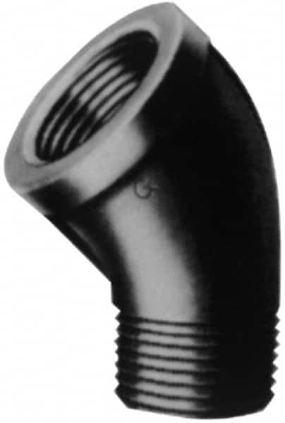 B&K Mueller - Class 150, 1" Galvanized Pipe 45° Street Elbow - Threaded, Malleable Iron - Americas Industrial Supply