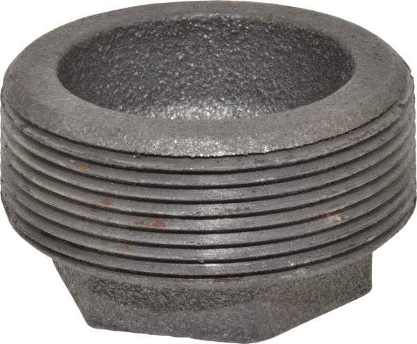 Made in USA - Size 2 x 3/4", Class 150, Malleable Iron Black Pipe Hex Bushing - 150 psi, Threaded End Connection - Americas Industrial Supply