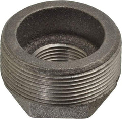 Made in USA - Size 2 x 1", Class 150, Malleable Iron Black Pipe Hex Bushing - 150 psi, Threaded End Connection - Americas Industrial Supply