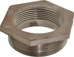Made in USA - Size 3 x 2-1/2", Class 150, Cast Iron Black Pipe Hex Bushing - 150 psi, Threaded End Connection - Americas Industrial Supply