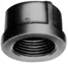 B&K Mueller - Class 150, 1-1/4" Galvanized Pipe End Cap - Threaded, Malleable Iron - Americas Industrial Supply