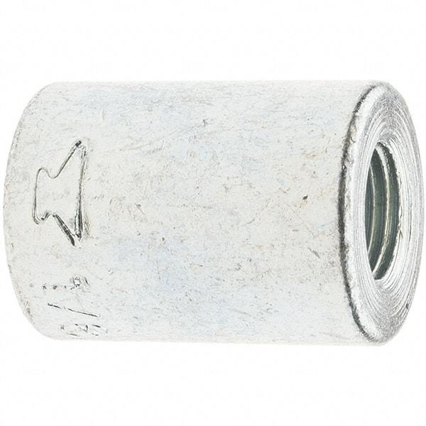 Made in USA - Class 150, 1/8" Galvanized Pipe Coupling (Right Hand) - Threaded, Malleable Iron - Americas Industrial Supply