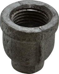 Made in USA - Class 150, 1/2 x 1/8" Galvanized Pipe Reducing Coupling - Threaded, Malleable Iron - Americas Industrial Supply
