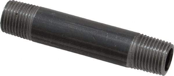 Value Collection - Schedule 40, 1/8" Diam x 2" Long Steel Black Pipe Nipple - Threaded - Americas Industrial Supply