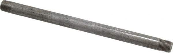 Value Collection - Schedule 40, 1/8" Diam x 6" Long Steel Black Pipe Nipple - Threaded - Americas Industrial Supply