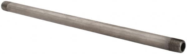 Value Collection - Schedule 40, 1/8" Diam x 8" Long Steel Black Pipe Nipple - Threaded - Americas Industrial Supply