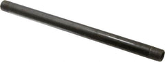 Made in USA - Schedule 40, 3/8" Diam x 10" Long Steel Black Pipe Nipple - Threaded - Americas Industrial Supply