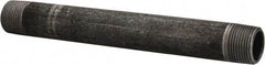 Made in USA - Schedule 40, 3/4" Diam x 8" Long Steel Black Pipe Nipple - Threaded - Americas Industrial Supply