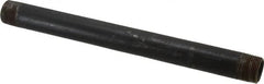 Made in USA - Schedule 40, 3/4" Diam x 11" Long Steel Black Pipe Nipple - Threaded - Americas Industrial Supply