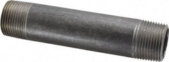 Made in USA - Schedule 40, 1" Diam x 5-1/2" Long Steel Black Pipe Nipple - Threaded - Americas Industrial Supply