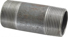 Made in USA - Schedule 40, 1-1/4" Diam x 3-1/2" Long Steel Black Pipe Nipple - Threaded - Americas Industrial Supply