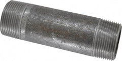 Made in USA - Schedule 40, 1-1/4" Diam x 5" Long Steel Black Pipe Nipple - Threaded - Americas Industrial Supply