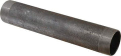 Made in USA - Schedule 40, 2" Diam x 12" Long Steel Black Pipe Nipple - Threaded - Americas Industrial Supply