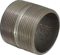 Made in USA - Schedule 40, 2-1/2" Diam x 2-1/2" Long Steel Black Pipe Nipple - Threaded - Americas Industrial Supply