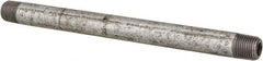 Made in USA - Schedule 40, 2 x 72" Galvanized Pipe Nipple - Threaded Steel - Americas Industrial Supply