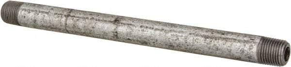 Made in USA - Schedule 40, 2 x 60" Galvanized Pipe Nipple - Threaded Steel - Americas Industrial Supply