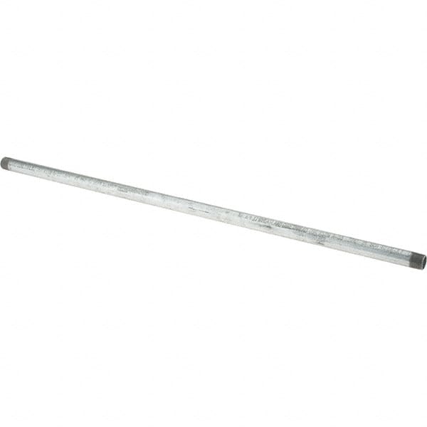 Made in USA - Schedule 40, 3/4 x 36" Galvanized Pipe Nipple - Threaded Steel - Americas Industrial Supply