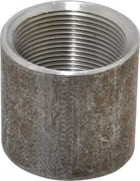 Made in USA - Size 1-1/2", Class 150, Malleable Iron Black Pipe Coupling - 150 psi, Threaded End Connection - Americas Industrial Supply