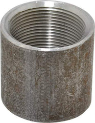 Made in USA - Size 1-1/2", Class 150, Malleable Iron Black Pipe Coupling - 150 psi, Threaded End Connection - Americas Industrial Supply