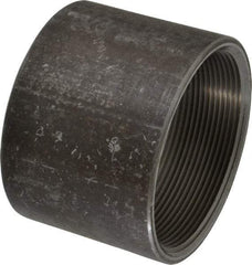 Made in USA - Size 4", Class 150, Steel Black Pipe Coupling - 150 psi, Threaded End Connection - Americas Industrial Supply