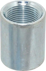 Made in USA - Class 150, 3/4" Galvanized Pipe Coupling - Threaded, Steel - Americas Industrial Supply