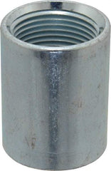Made in USA - Class 150, 1" Galvanized Pipe Coupling - Threaded, Steel - Americas Industrial Supply