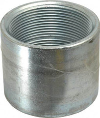 Made in USA - Class 150, 3" Galvanized Pipe Coupling - Threaded, Malleable Iron - Americas Industrial Supply