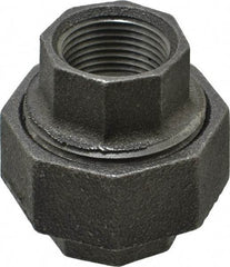 Made in USA - Size 3/4", Class 150, Malleable Iron Black Pipe Union - 150 psi, Threaded End Connection - Americas Industrial Supply