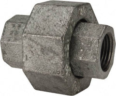 Made in USA - Class 150, 3/8" Galvanized Pipe Union - Threaded, Malleable Iron - Americas Industrial Supply