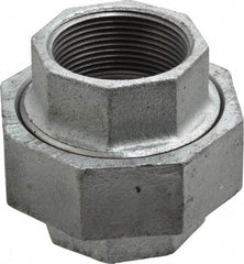 Made in USA - Class 150, 1-1/2" Galvanized Pipe Union - Threaded, Malleable Iron - Americas Industrial Supply