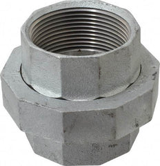 Made in USA - Class 150, 2-1/2" Galvanized Pipe Union - Threaded, Malleable Iron - Americas Industrial Supply
