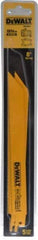 DeWALT - 9" Long x 3/4" Thick, Bi-Metal Reciprocating Saw Blade - Straight Profile, 10 to 14 TPI, Toothed Edge, Universal Shank - Americas Industrial Supply
