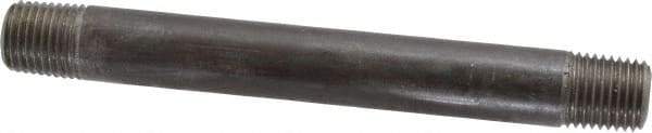 Made in USA - Schedule 80, 1/4" Diam x 4-1/2" Long Steel Black Pipe Nipple - Threaded - Americas Industrial Supply