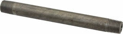 Made in USA - Schedule 80, 1/4" Diam x 5" Long Steel Black Pipe Nipple - Threaded - Americas Industrial Supply