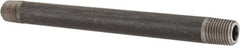 Made in USA - Schedule 80, 1/4" Diam x 6" Long Steel Black Pipe Nipple - Threaded - Americas Industrial Supply