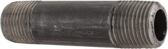 Made in USA - Schedule 80, 3/8" Diam x 2-1/2" Long Steel Black Pipe Nipple - Threaded - Americas Industrial Supply