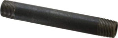 Made in USA - Schedule 80, 3/8" Diam x 4-1/2" Long Steel Black Pipe Nipple - Threaded - Americas Industrial Supply