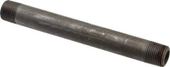 Made in USA - Schedule 80, 3/8" Diam x 5-1/2" Long Steel Black Pipe Nipple - Threaded - Americas Industrial Supply